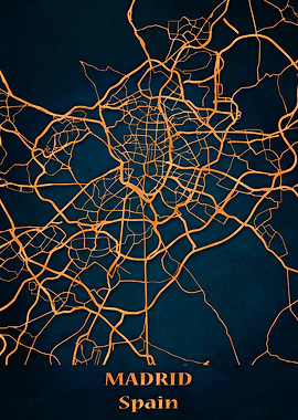 City map Madrid