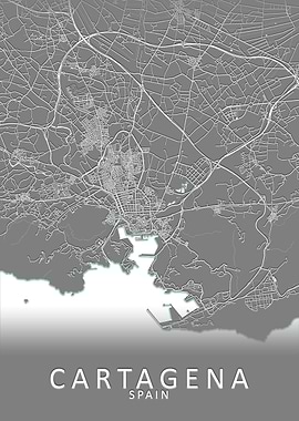 Cartagena Spain City Map