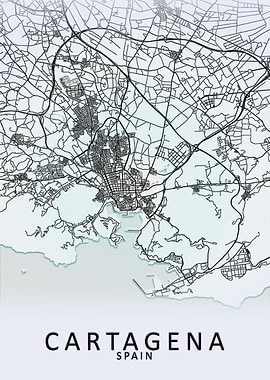 Cartagena Spain City Map