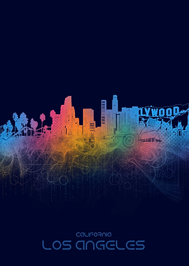 los angeles skyline cyber