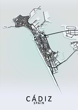 Cadiz Spain City Map