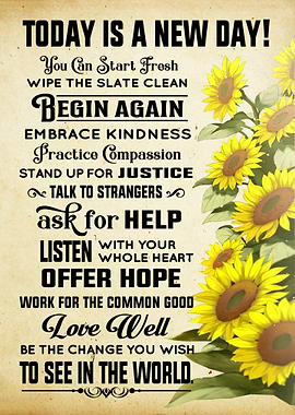 sunflower vintage poster