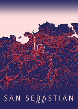 San Sebastian Spain Map