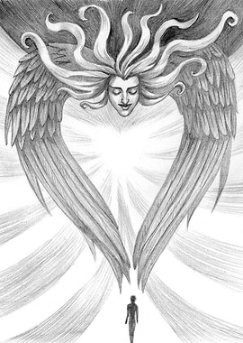 Angels love and human