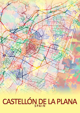 Castellon Spain City Map