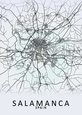Salamanca Spain City Map