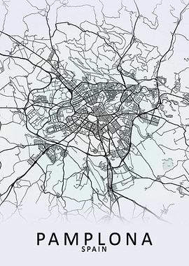 Pamplona Spain City Map