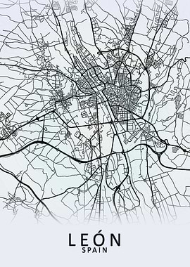 Leon Spain City Map