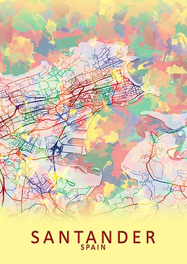 Santander Spain City Map