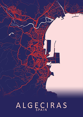 Algeciras Spain City Map