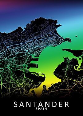 Santander Spain City Map