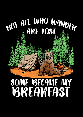 Camping Breakfast Bear