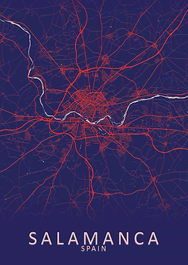 Salamanca Spain City Map