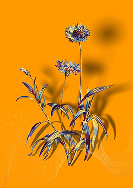 Prismatic Blue Cornflowers