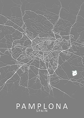 Pamplona Spain City Map