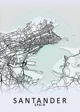 Santander Spain City Map
