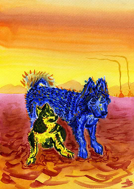 Two Huskies in the North