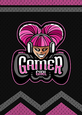 Gamer Girl Sports Logo