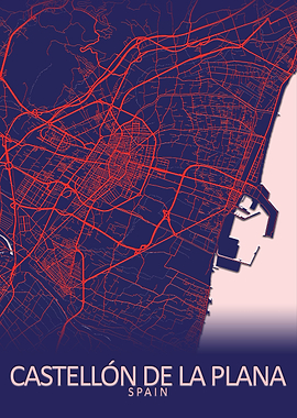 Castellon Spain City Map