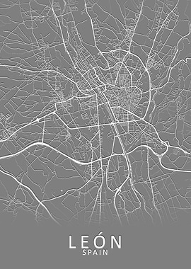 Leon Spain City Map