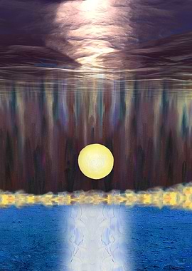 Underwater Moon Night