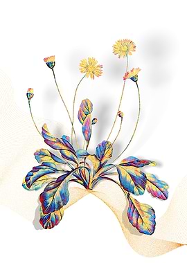 Prismatic Daisy Flowers