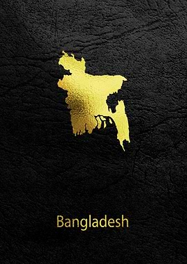 Golden Map Art Bangladesh