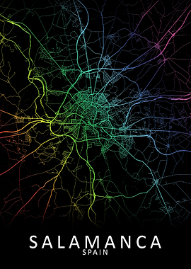 Salamanca Spain City Map