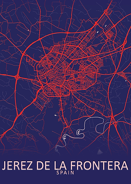 Jerez Spain City Map