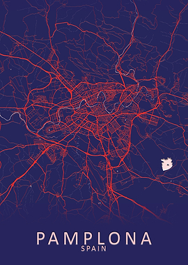 Pamplona Spain City Map