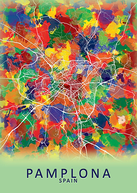 Pamplona Spain City Map