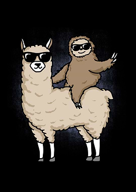 Sloth Riding Llama