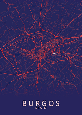 Burgos Spain City Map