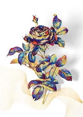 Prismatic Gallic Rose