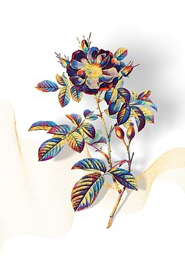 Prismatic Portland Rose