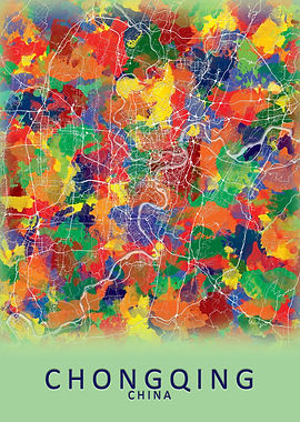 Chongqing China City Map