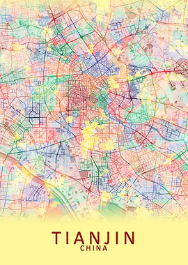 Tianjin China City Map