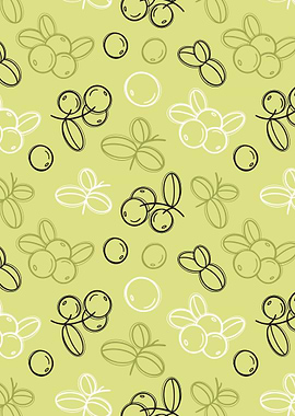 Forest cranberry berries