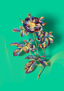 Prismatic Portland Rose