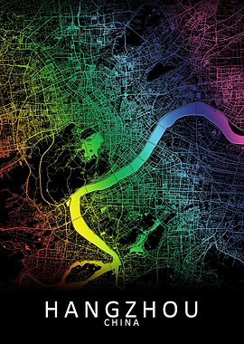 Hangzhou China City Map