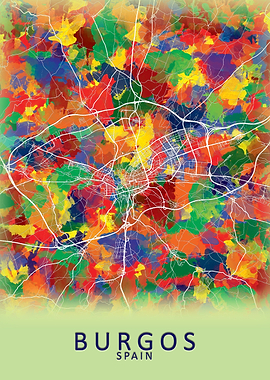 Burgos Spain City Map