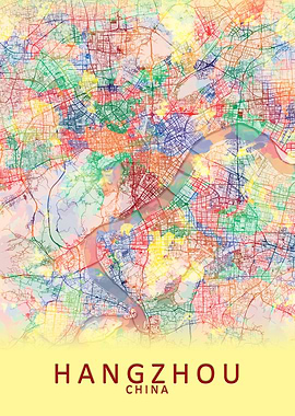 Hangzhou China City Map