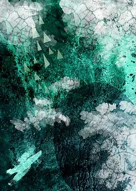 Teal Abstract Conversation