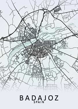 Badajoz Spain City Map