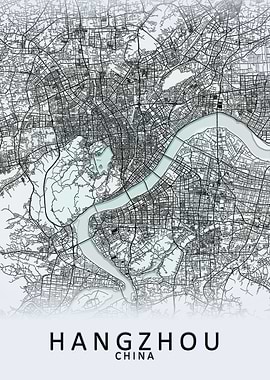 Hangzhou China City Map