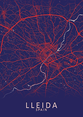 Lleida Spain City Map