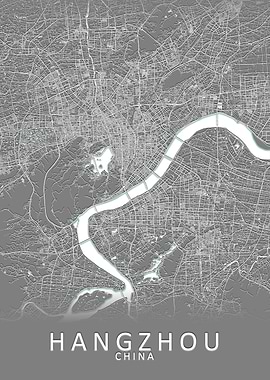 Hangzhou China City Map
