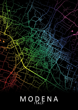 Modena Italy City Map