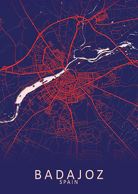 Badajoz Spain City Map