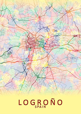 Logrono Spain City Map